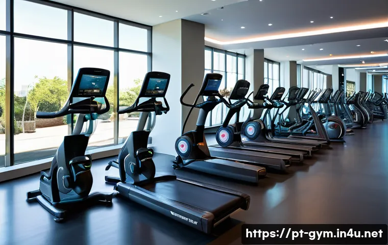 피트니스 경영사와 관련된 산업 동향 - **"A vibrant and modern Portuguese fitness center, illuminated by soft, natural light, showcasing di...